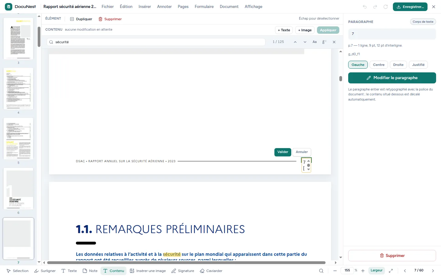 Aperçu de DocuNest — Modifier un PDF dans DocuNest, application PDF hors-ligne