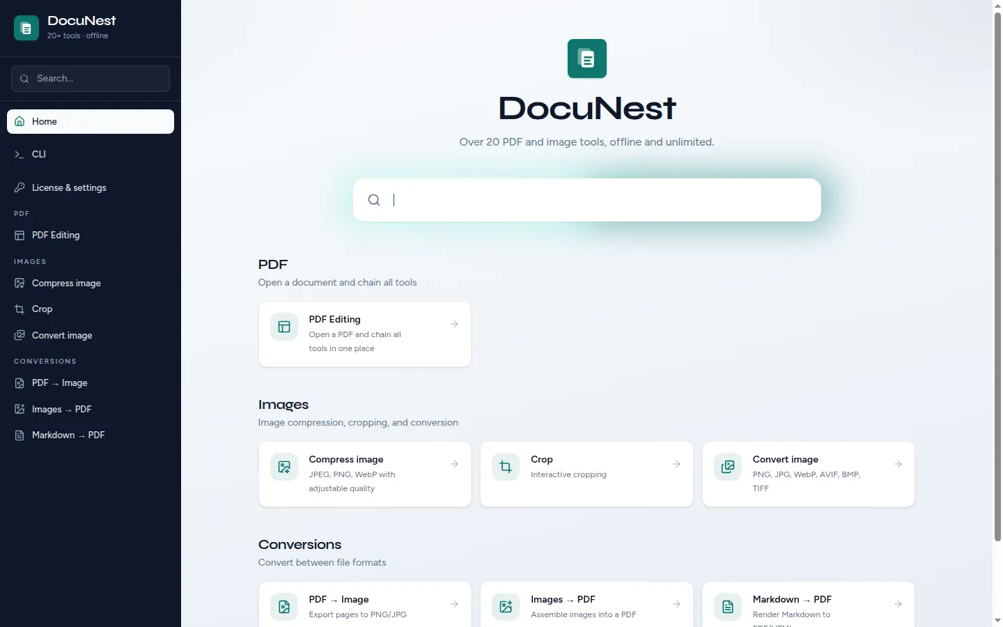 Preview of DocuNest — Unified PDF Editor in DocuNest, offline PDF app